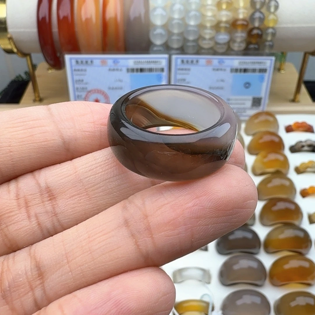 玛瑙/玉髓未镶嵌戒圈21圈