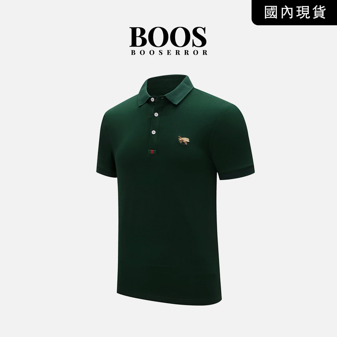 BOOSERROR轻奢刺绣polo衫男士夏季新款透气商务休闲百搭翻领短袖