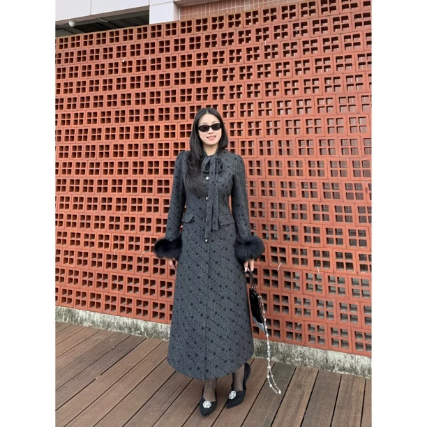 洛华 法式气质显瘦时尚百搭休闲大衣XX008
