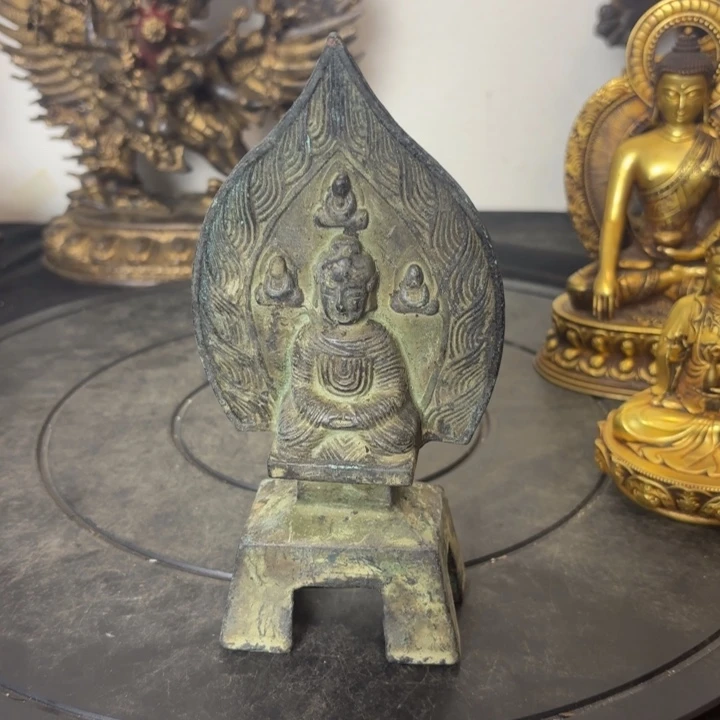 板凳佛藏佛紫铜摆件