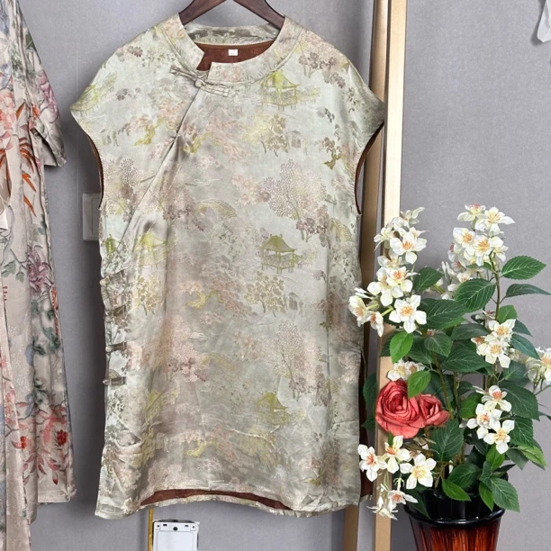 【亭台楼阁】奥黛款25款夏季新中式时尚国风斜襟提花女装遮肉显瘦