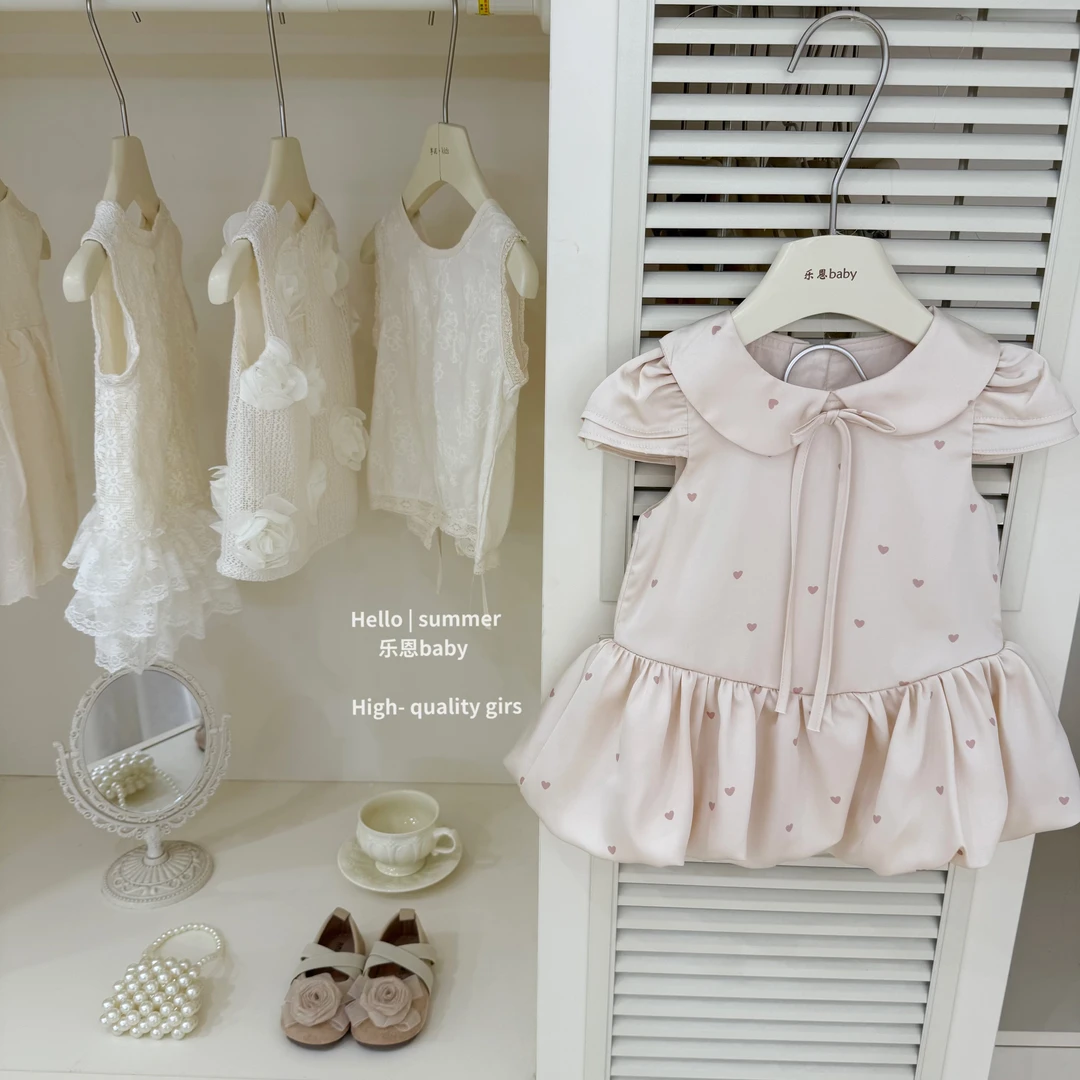现【乐恩童装】可露丽穿搭！原创2025女童夏季飞飞袖爱心背心花苞裙