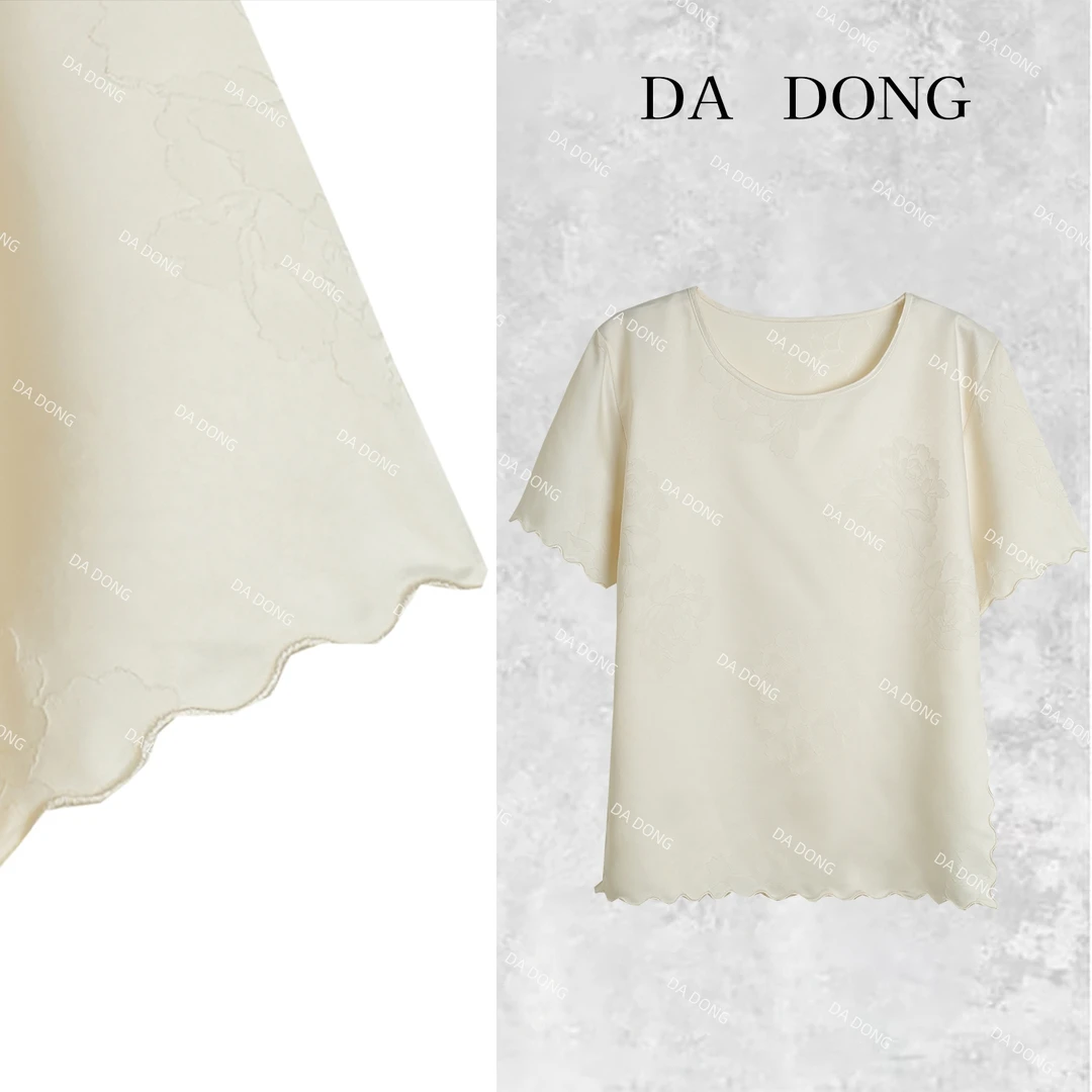 波浪衫--中式国风气质时尚舒适百搭打底夏季宽松圆领休闲显瘦短袖