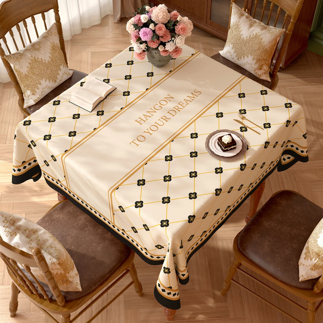 美式桌布防油污家用防烫茶几垫长方形保护垫子免洗耐脏轻奢高级感