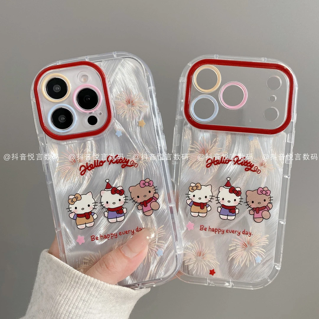 泡芙羽纱适用iphone17promax苹果16手机壳15/14/13/12华为烟花KT