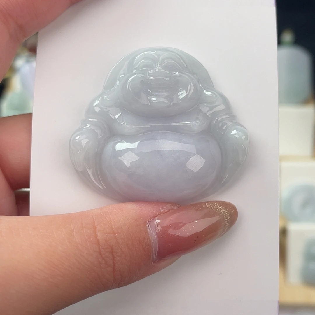 翡翠未镶嵌颈饰佛公