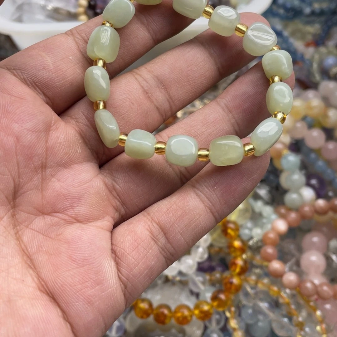银S925镶嵌手链烟晶