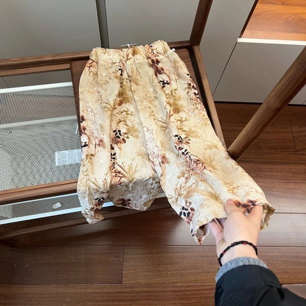 【编号J905】M1121-13-国风新中式裙裤儿童咖色-MQQ