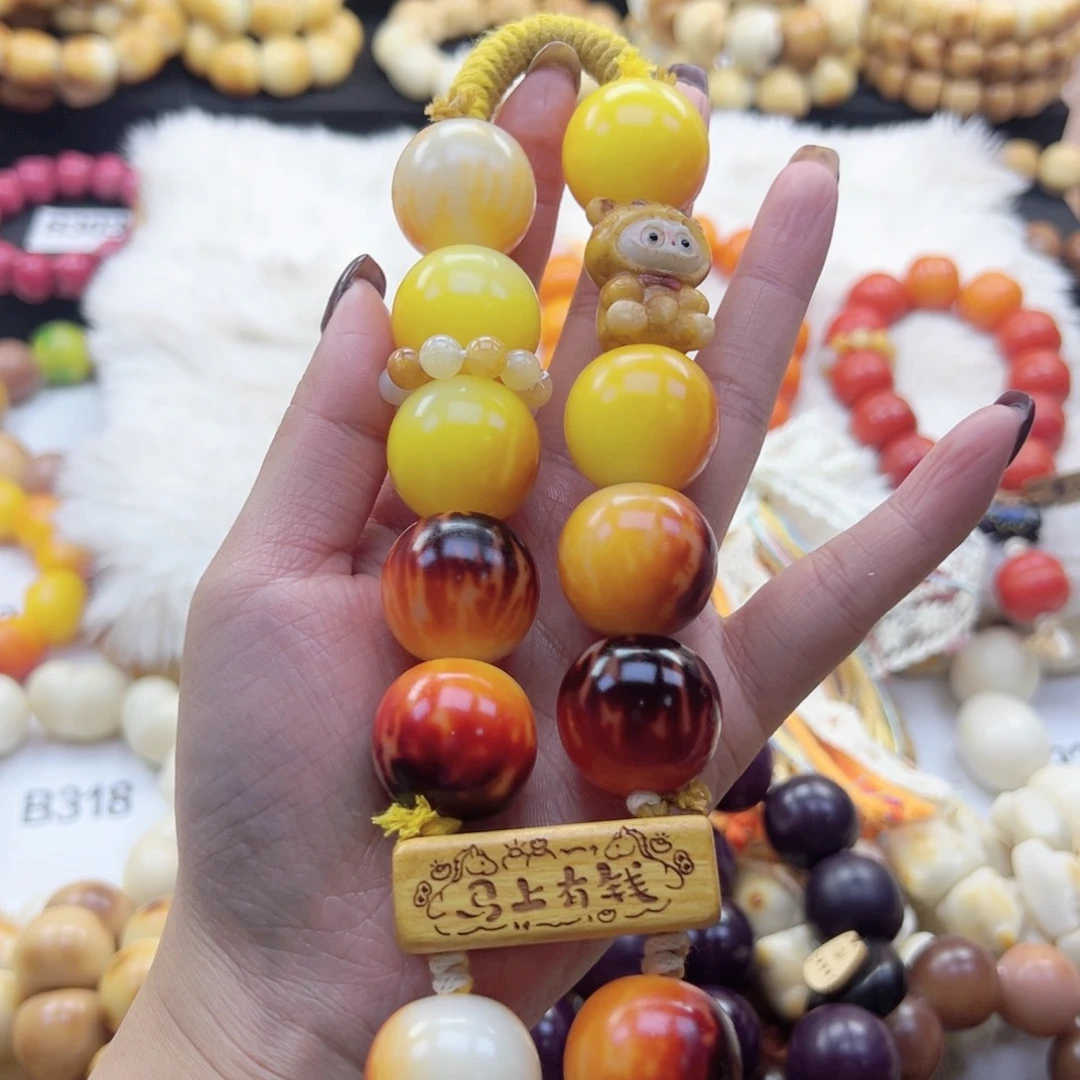 吊坠白玉菩提24卡干车干磨菩提设计款微微瑕