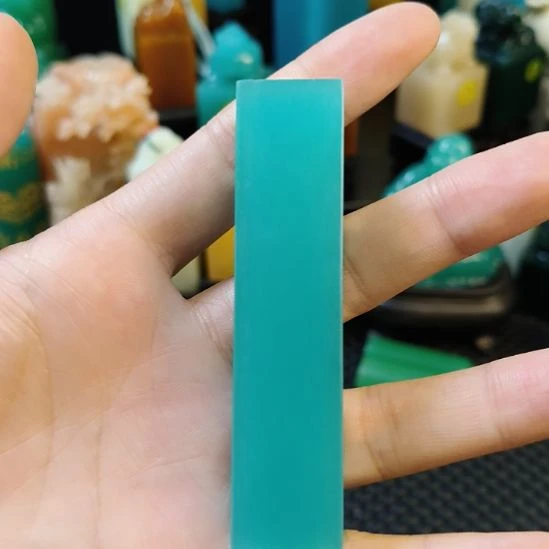 寿山石印石梅子青素章