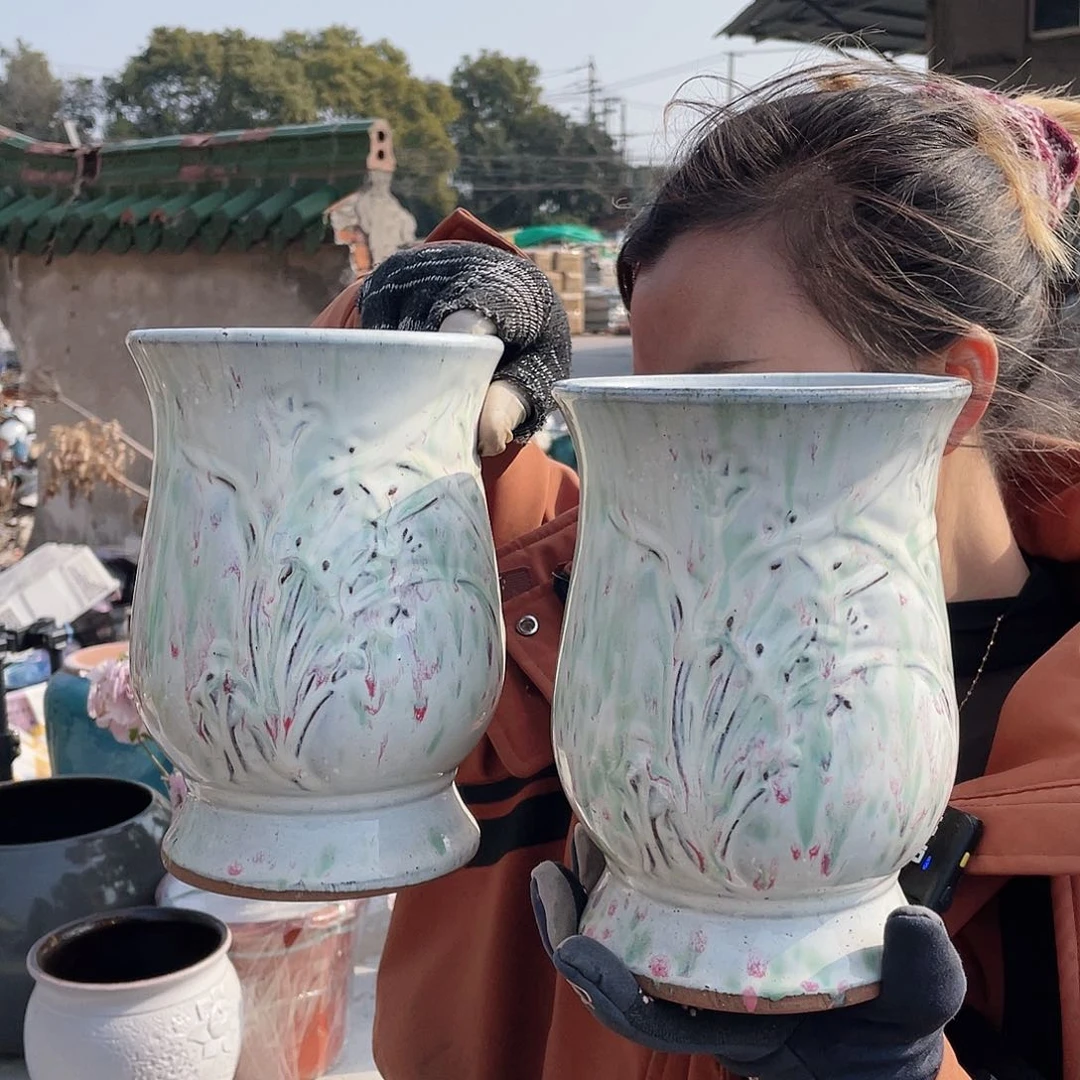 陶瓷王嫂花盆直播0219-347