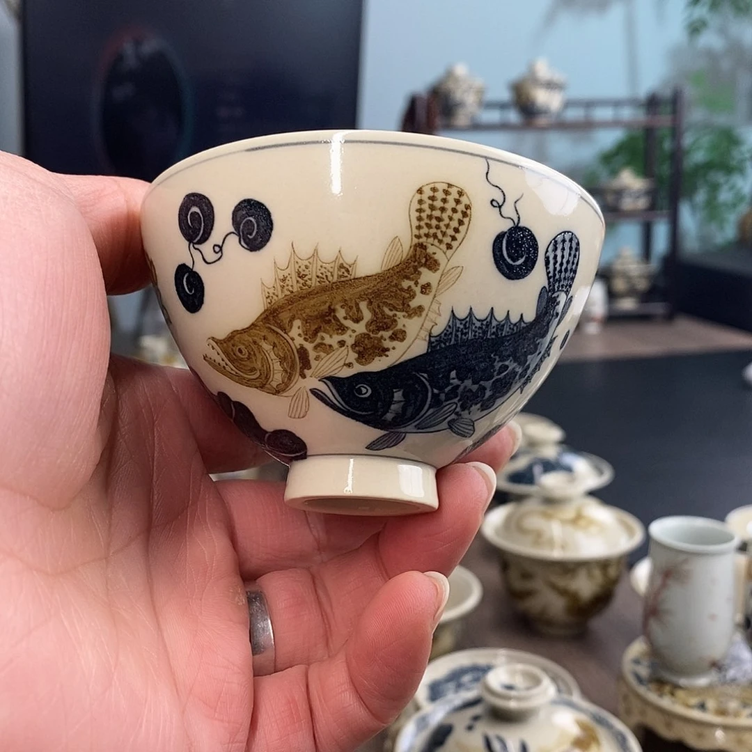 盖碗惊*景德镇手工手绘茶具