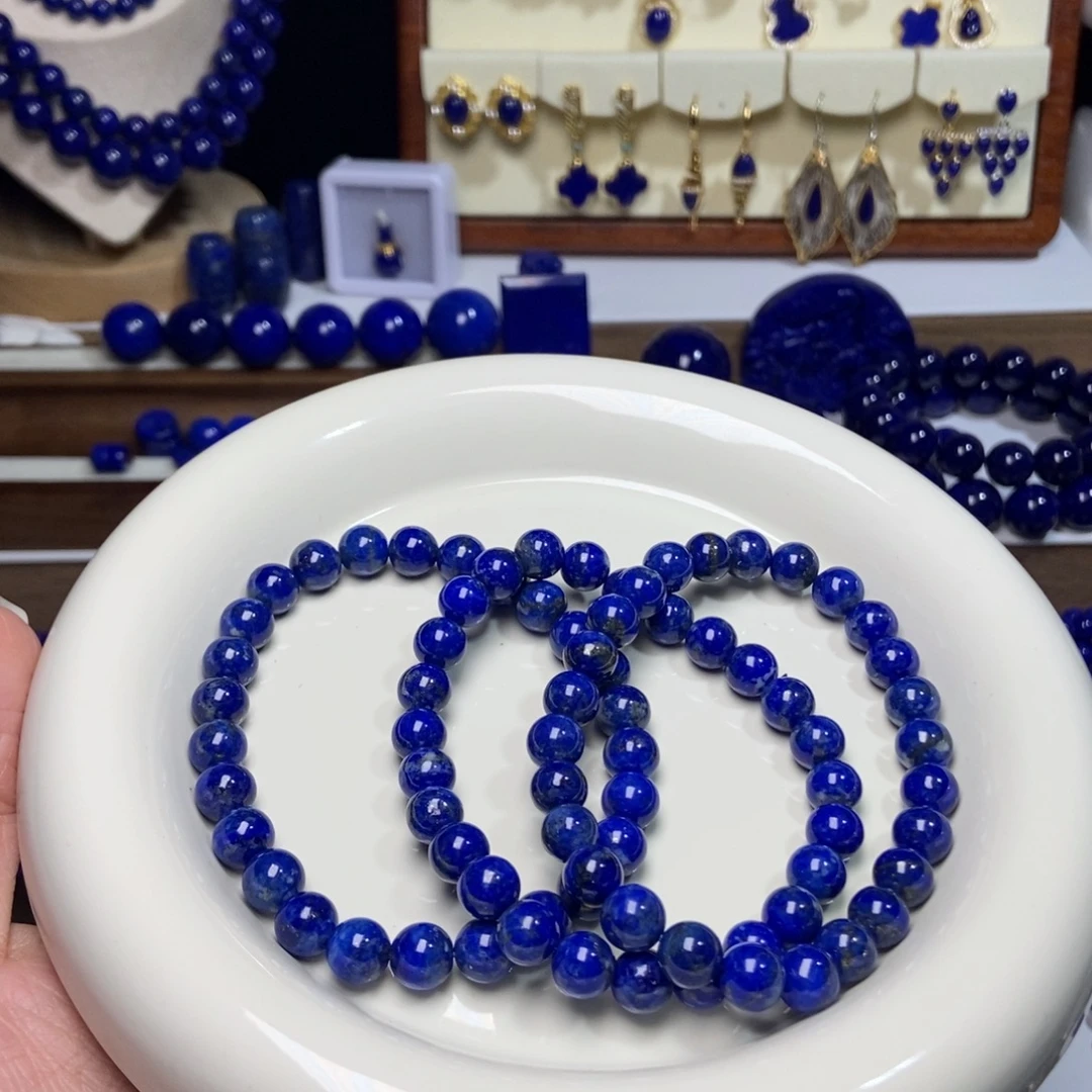 青金石未镶嵌7mm+多样性发其一