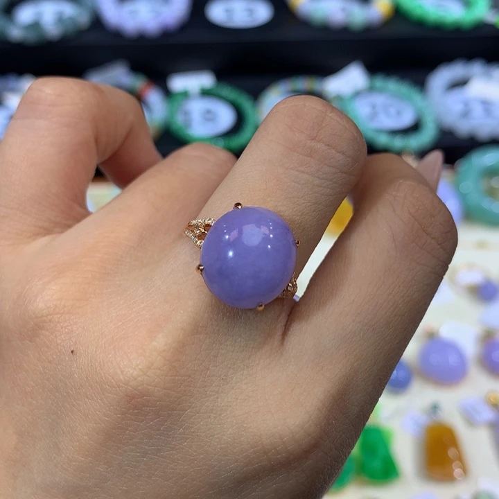 18K金镶嵌手链翡翠@****菜翡翠14圈