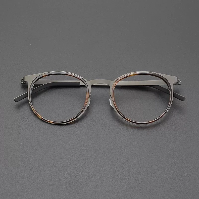 设计师9704超轻简约圆框钛架时尚复古个性痞帅风林德伯格同款