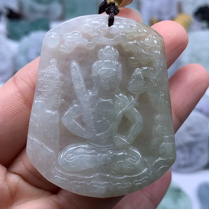 翡翠未镶嵌颈饰虚空藏菩萨福利