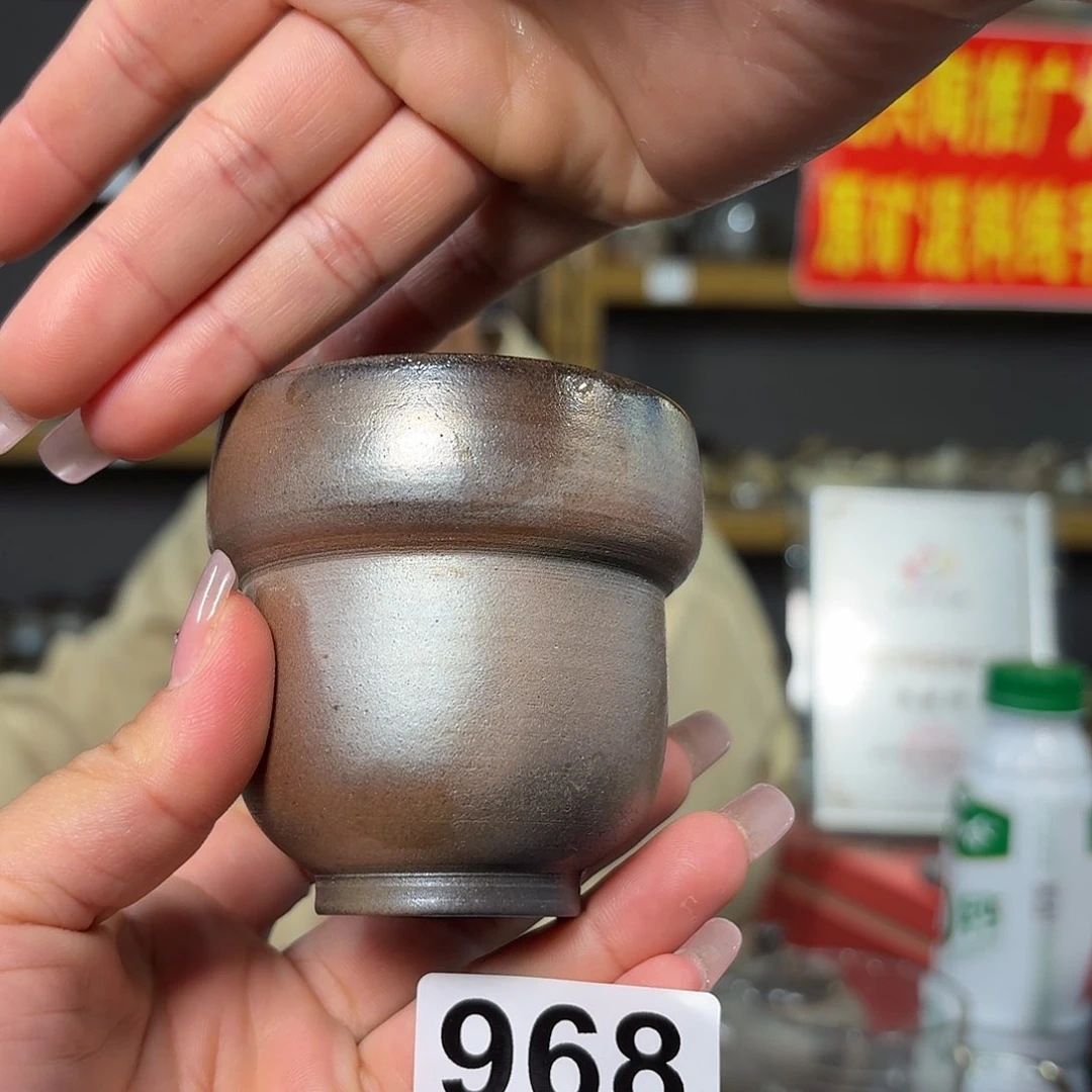 杯坭兴陶柴烧全手工原矿泥料杯