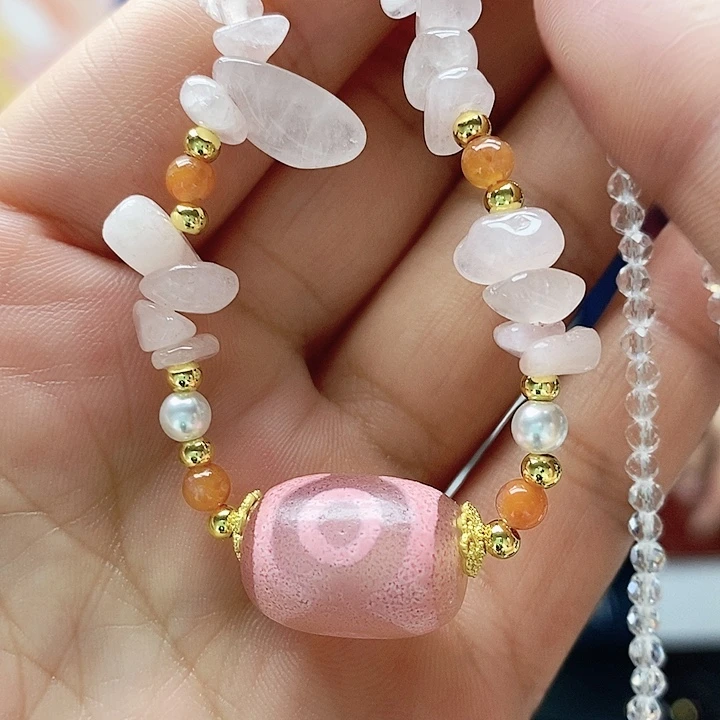 玛瑙/玉髓颈饰合金