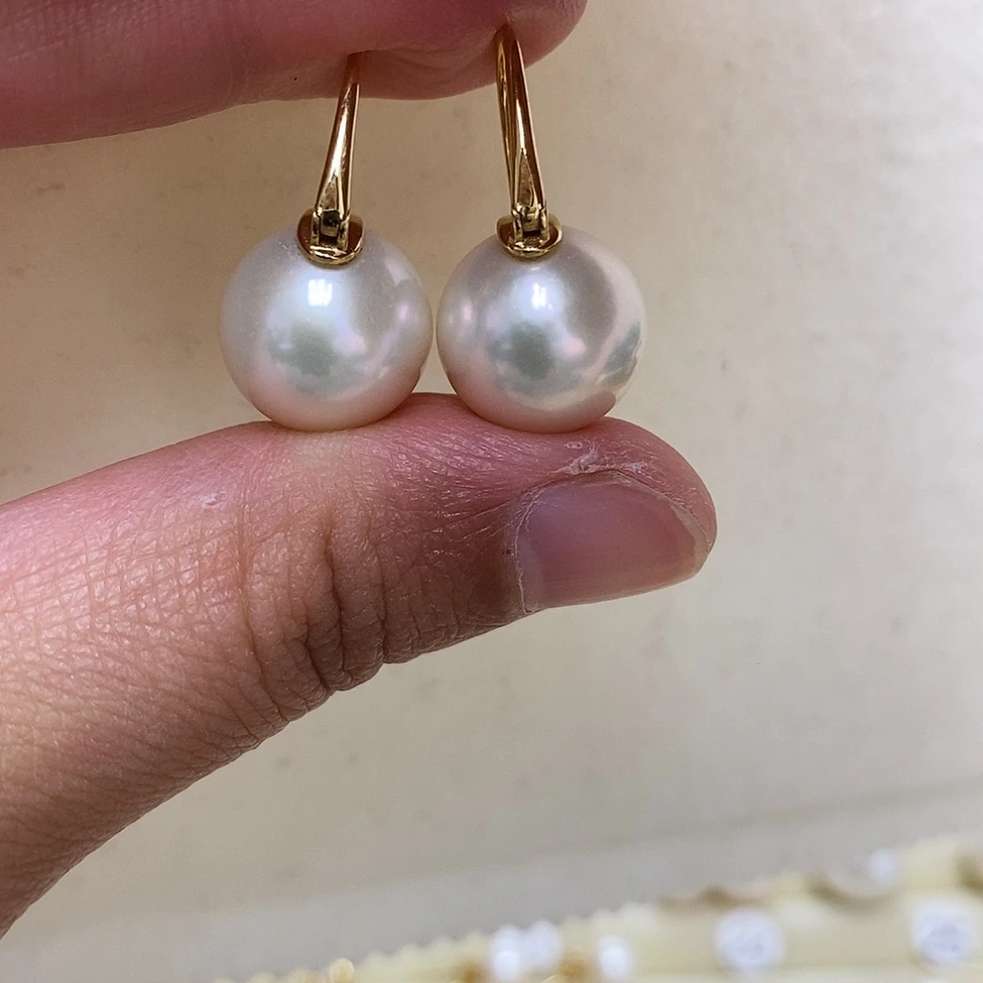 18K金镶嵌耳饰淡水珍珠