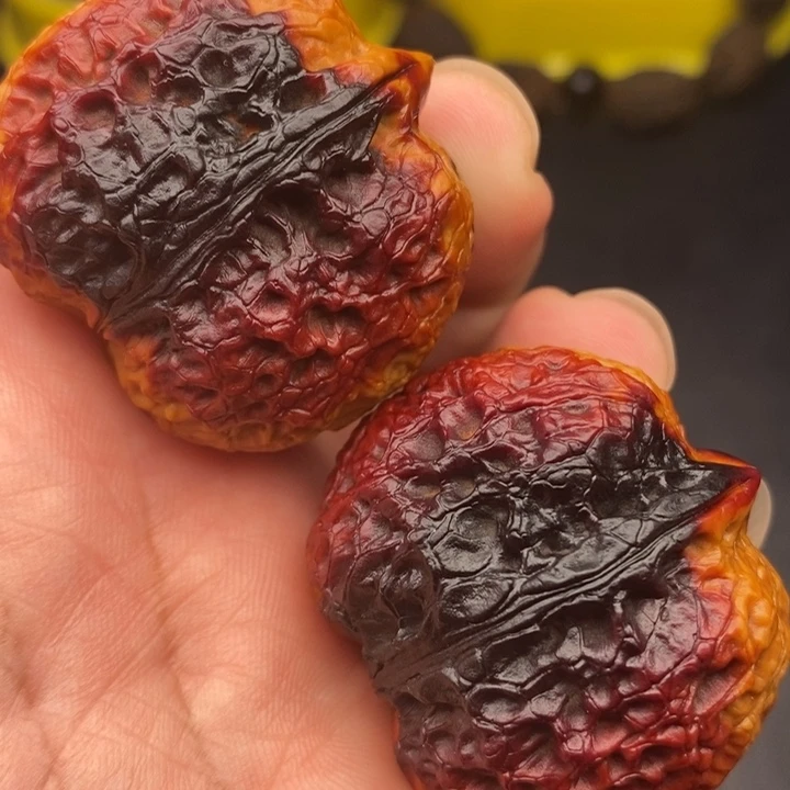 吊坠文玩核桃40金蟒