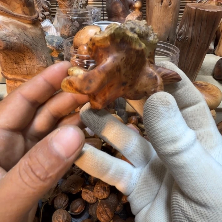 柏木（崖柏）玲***石北太行随行手把件