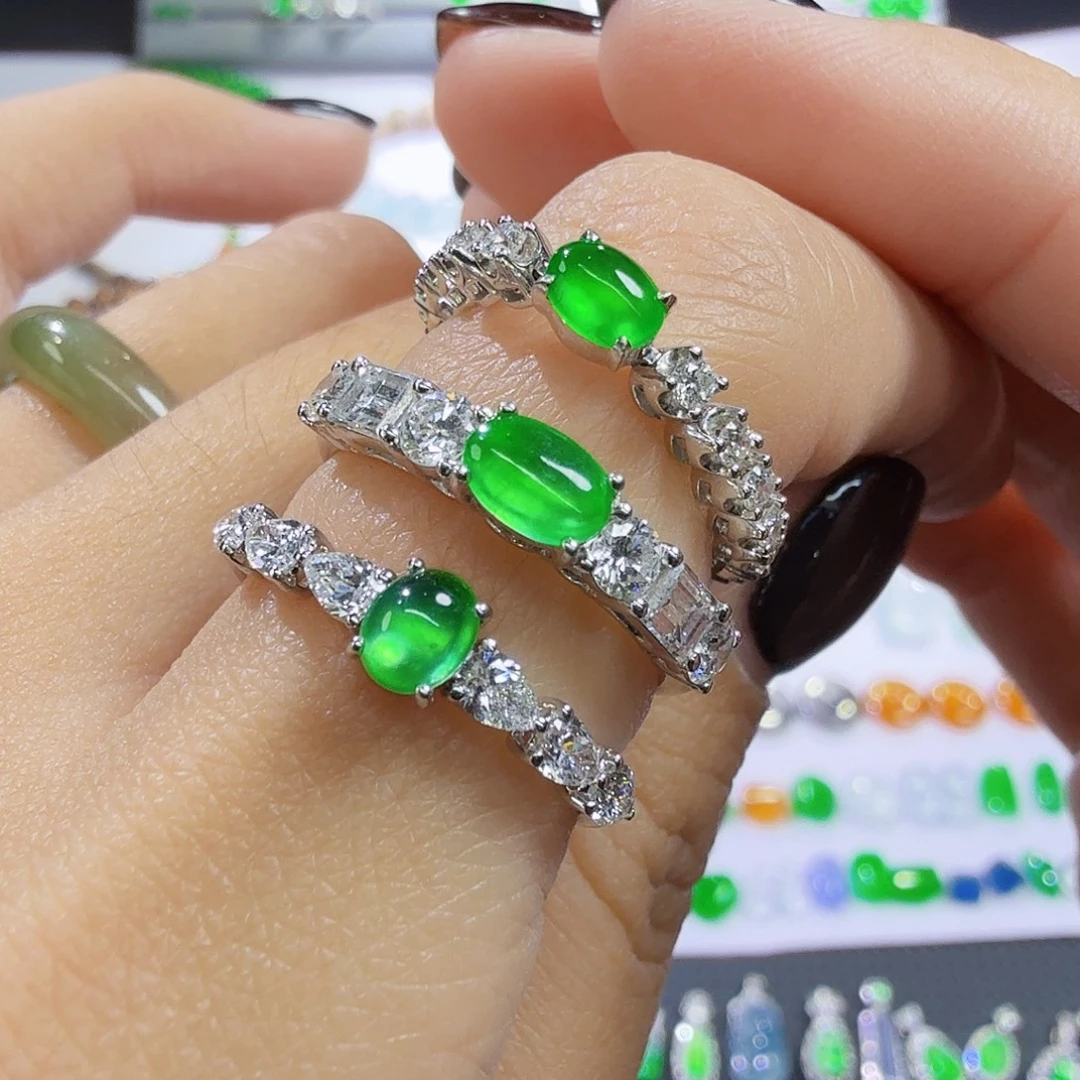 翡翠18K金镶嵌颈饰三选一不同价