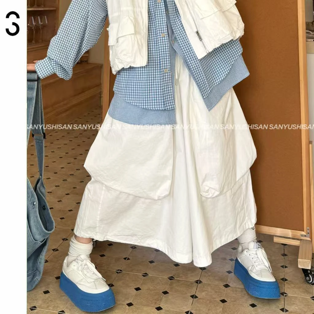 三与十三|度假天堂|春季百搭宽松日系大版型侧边超大口袋休闲裤