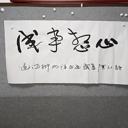 书法心想事成，40的正章榜书大字书