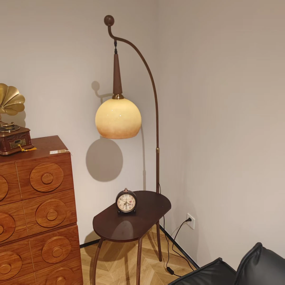 【Galn+】中古风落地灯客厅美式橘子灯卧室茶几边几