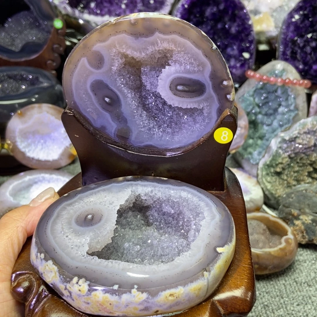 紫晶未镶嵌摆件水晶