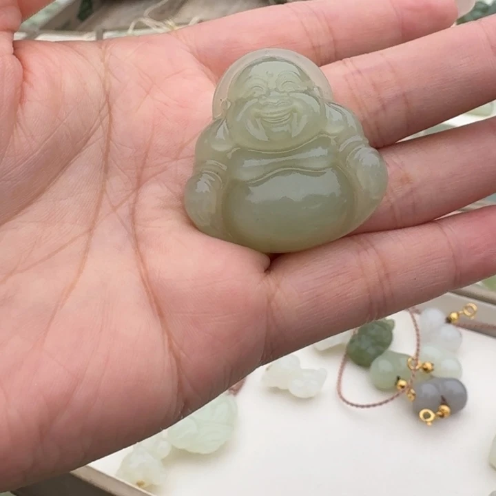 断***离和田玉未镶嵌颈饰35