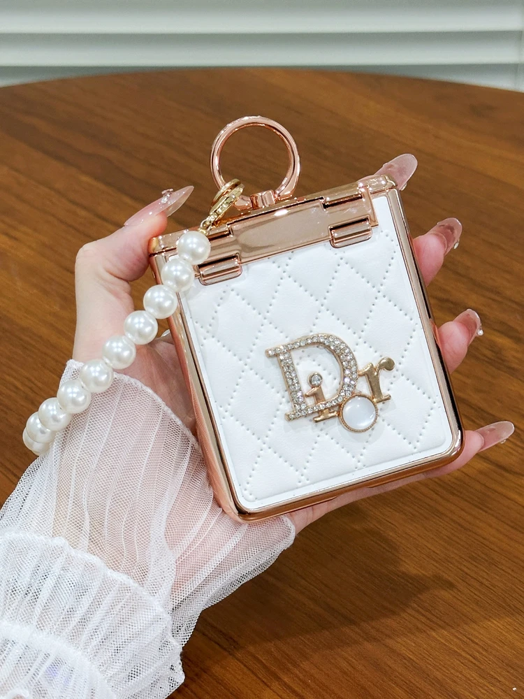 适用华为pocket 2手机壳折叠屏新款purax时尚小香风镜头镶钻高级