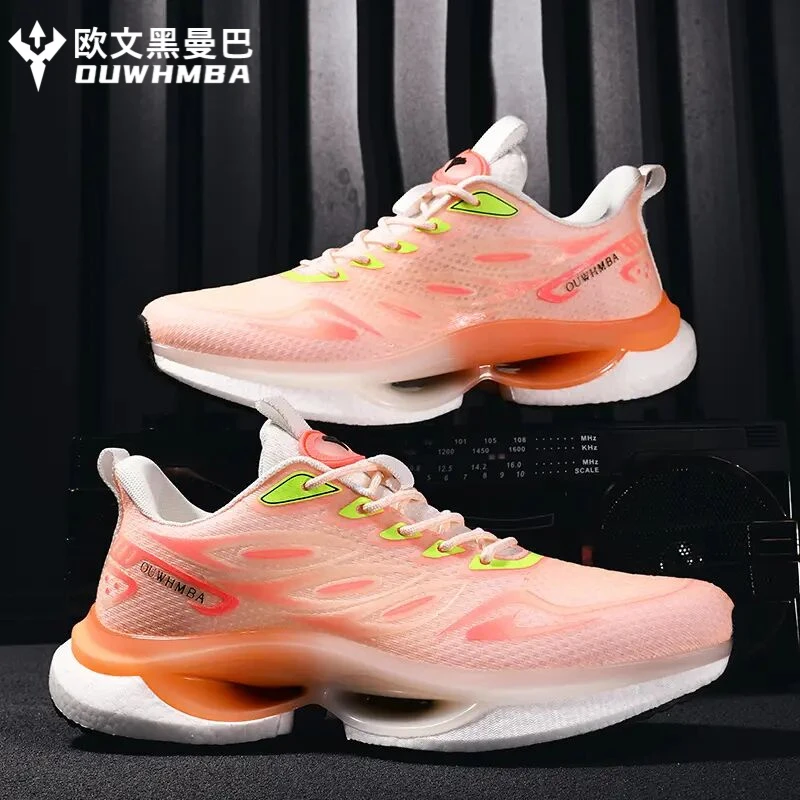 欧文黑曼巴减震跑步鞋夏季透气跑鞋时尚百搭运动鞋轻便潮流潮鞋