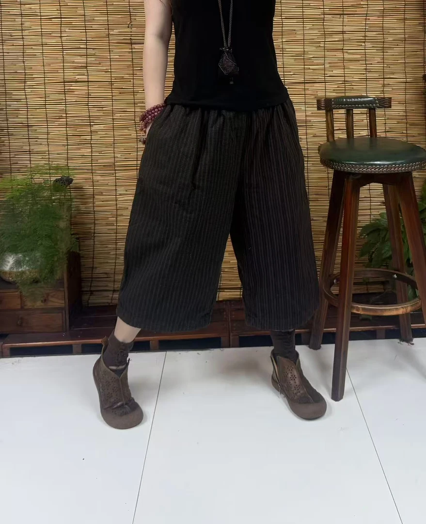 25051老布七分裤（有麻节正常介意勿拍，长75左右90-160斤）