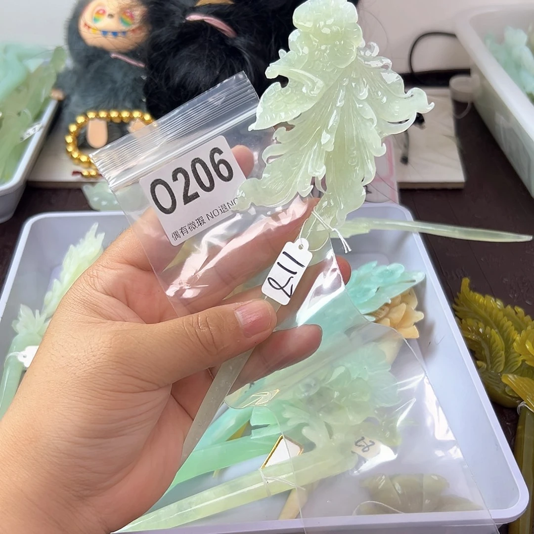 合金蛇纹石玉发饰？**？