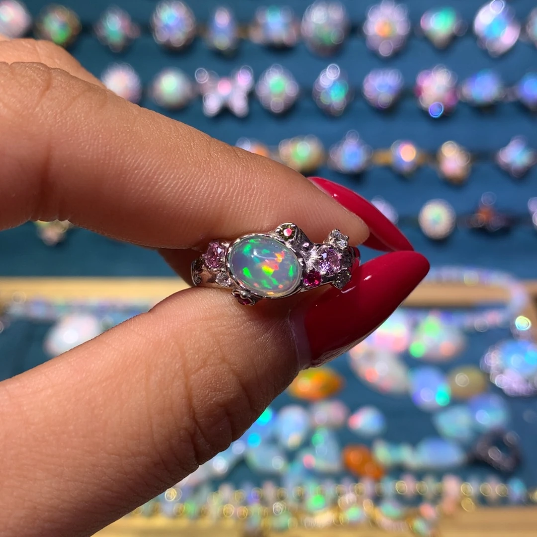 欧泊银S925镶嵌戒指款