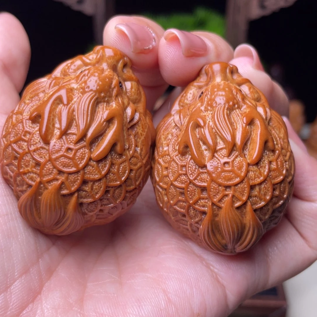 吊坠橄榄核金币龙龟手球3.5