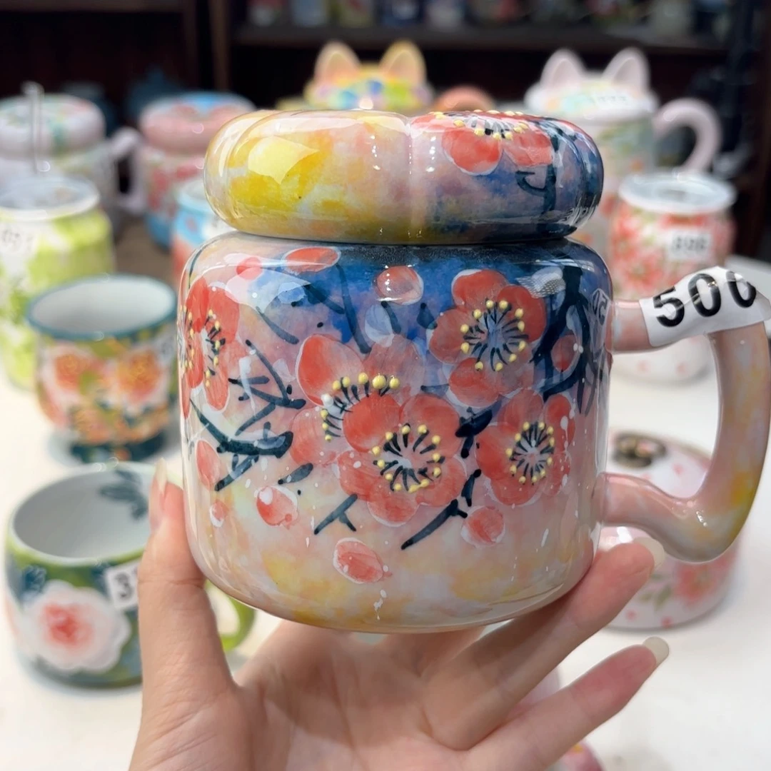 景德镇手绘高温釉下彩陶瓷茶具
