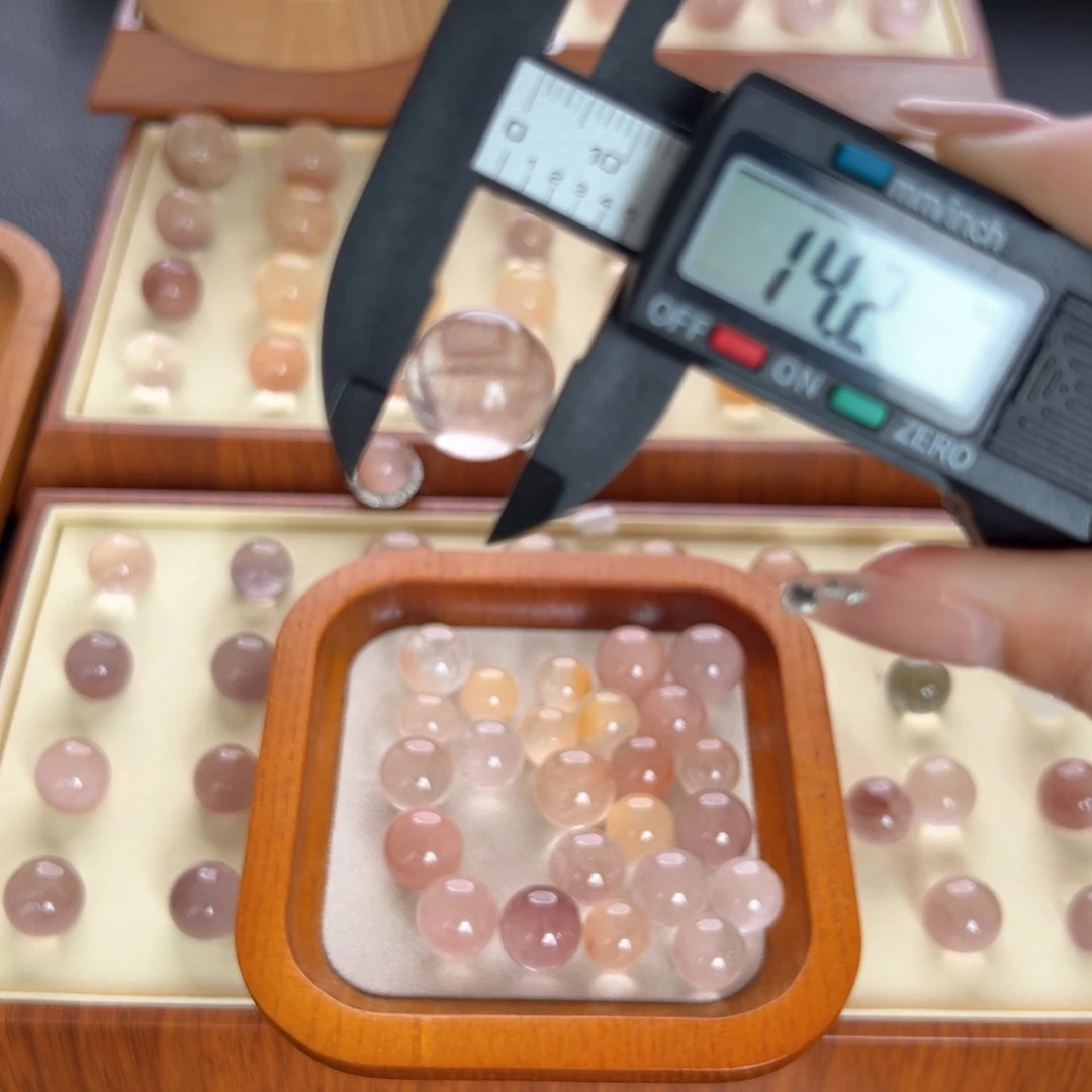 水晶手链未镶嵌泡***包13.5mm定制通孔不退不换