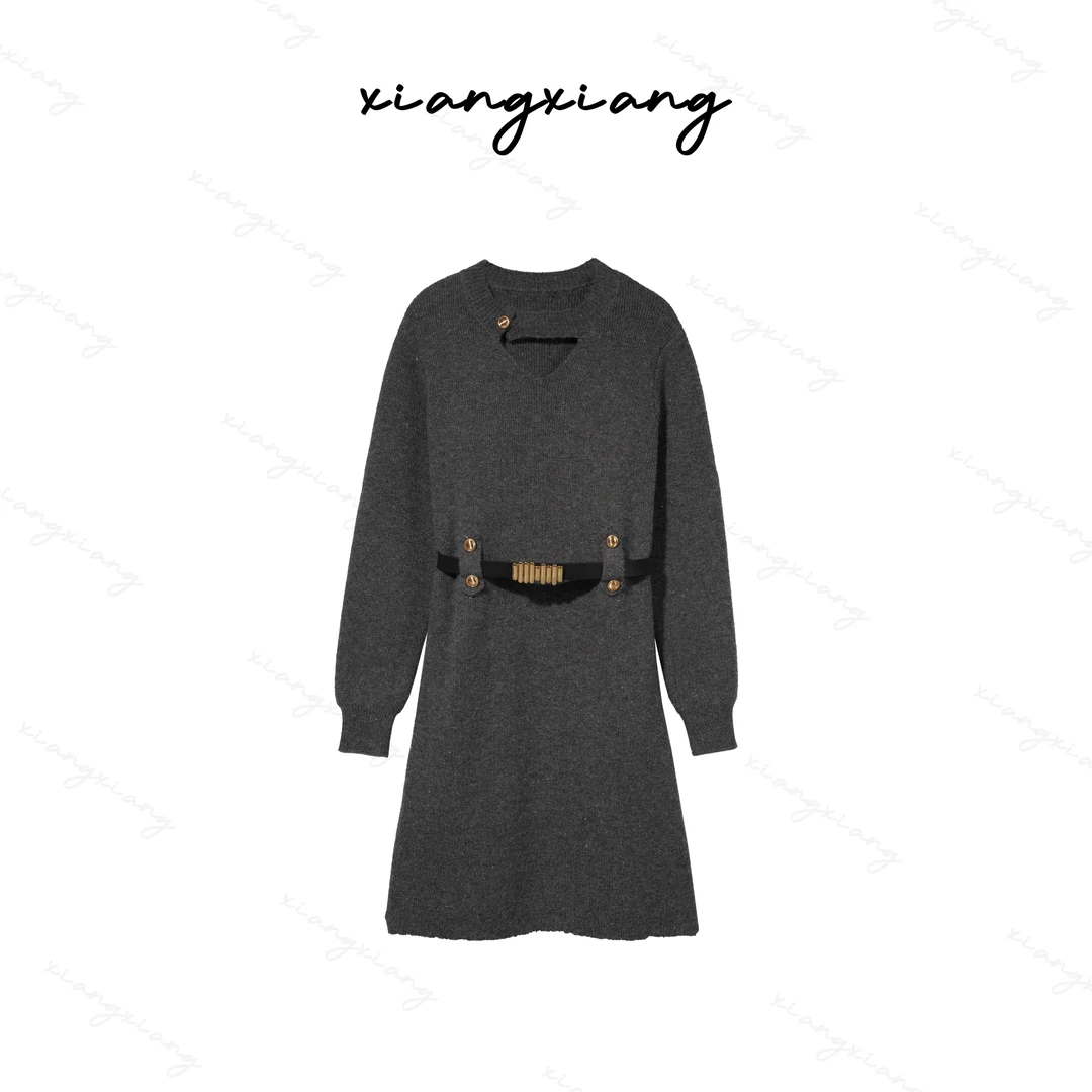 【香香专属】显瘦连衣裙女秋冬毛衣裙配大衣针织内搭打底裙XZ24104