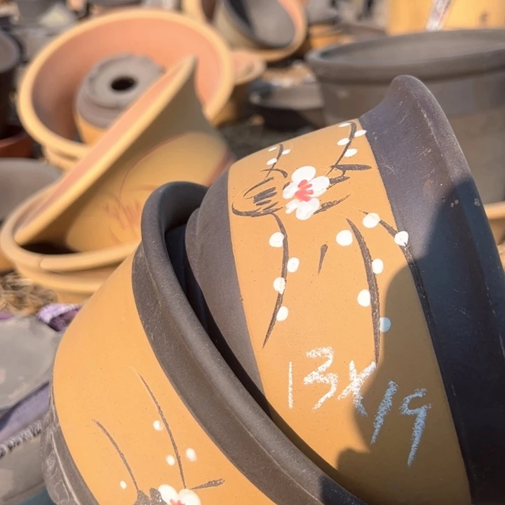 红陶紫砂碗盆口19