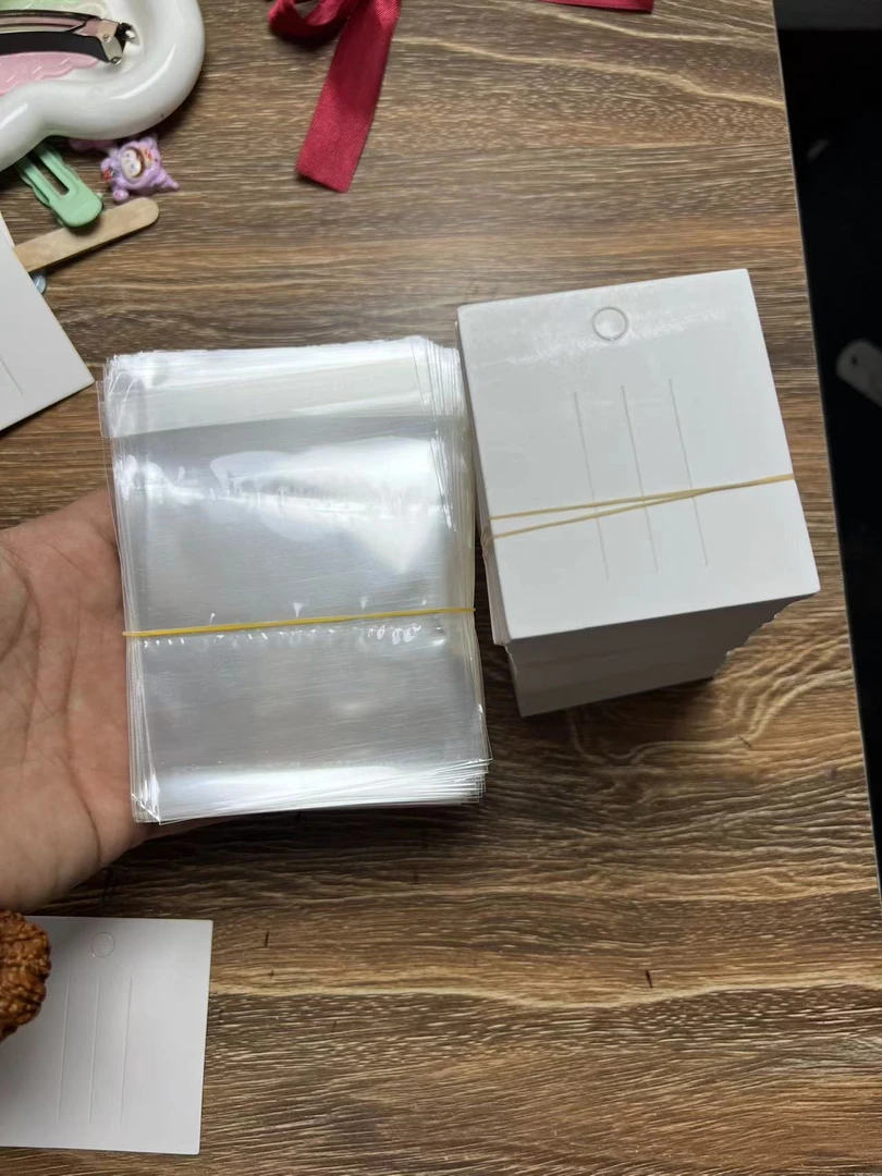 潮流发夹包装袋白色卡纸包装袋套装