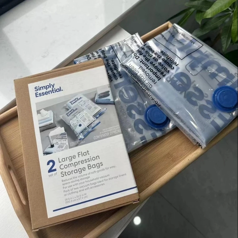 【升级特大号免泵】被子衣服收纳袋真空压缩袋100.3*67.3cm2个装