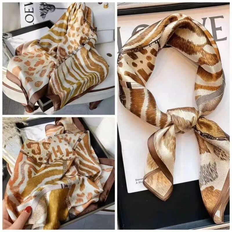 【落日熔金】70*70高档丝巾围巾SJ175女时尚百搭高级感