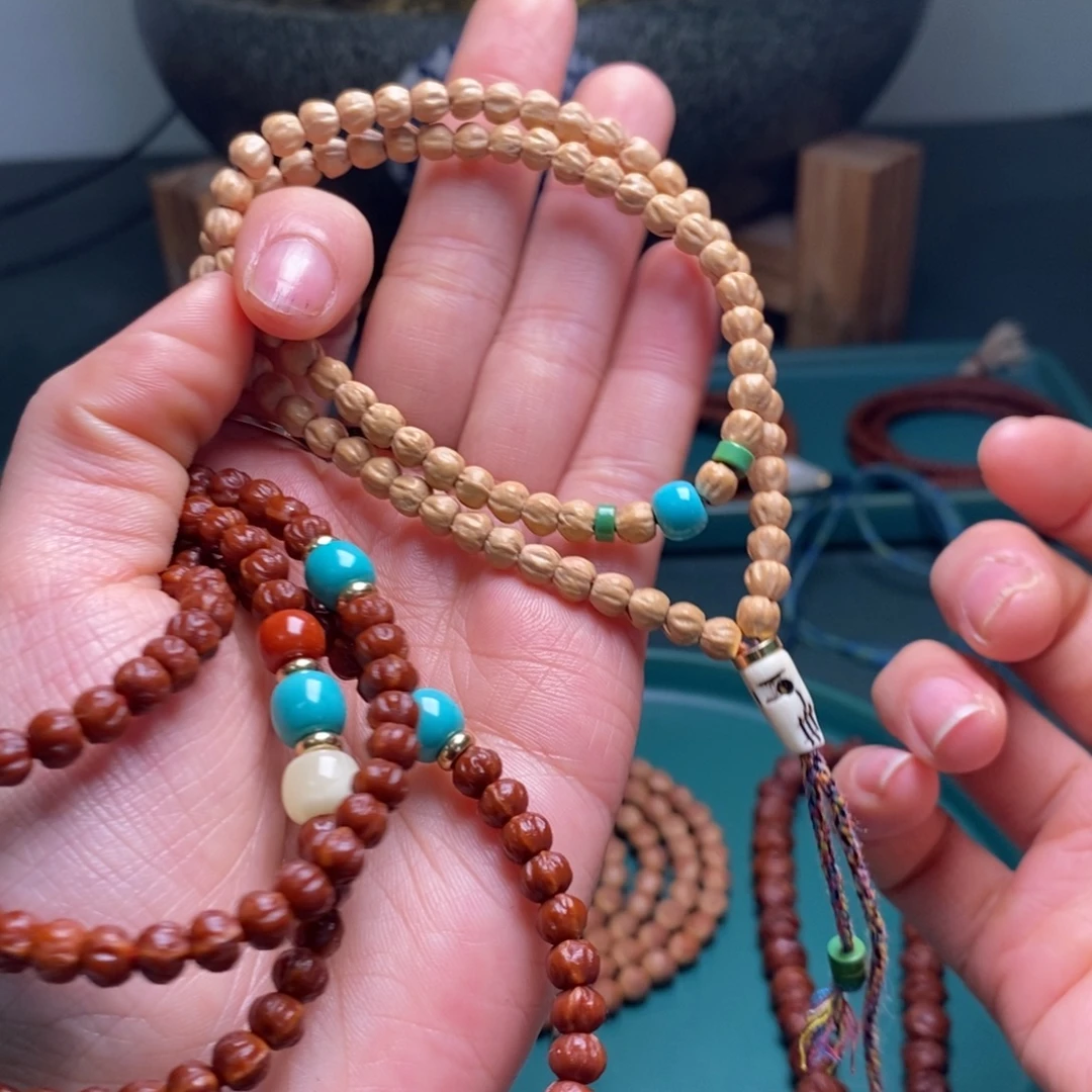 柏香籽/百香籽吊坠79.9金豆双圈