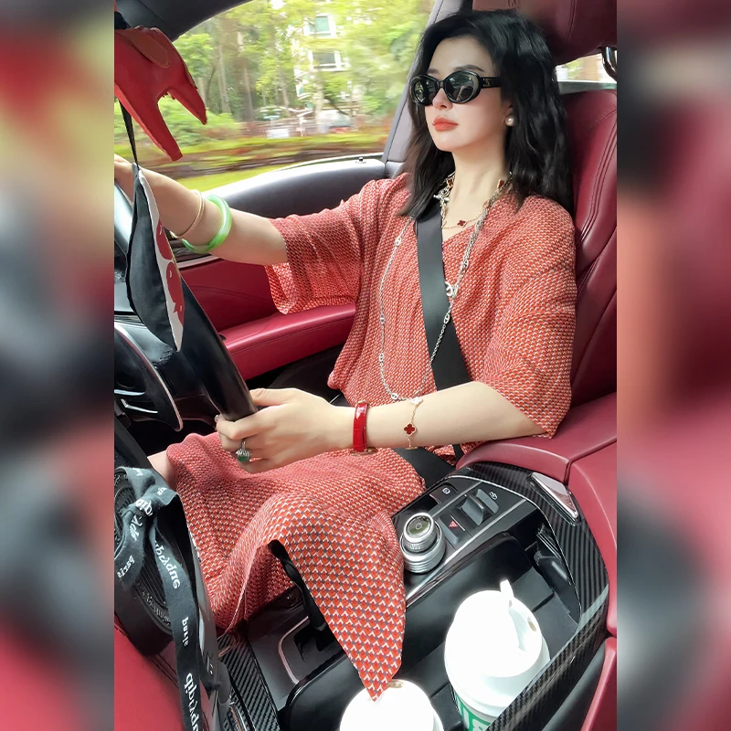 TZ【Linda姐高端线】夏季新款时尚气质休闲宽松连衣裙子AA5LYH2608