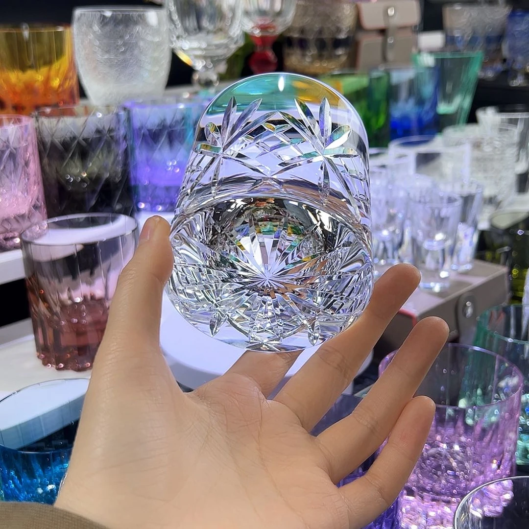 水晶厚款五*风6只透色繁花