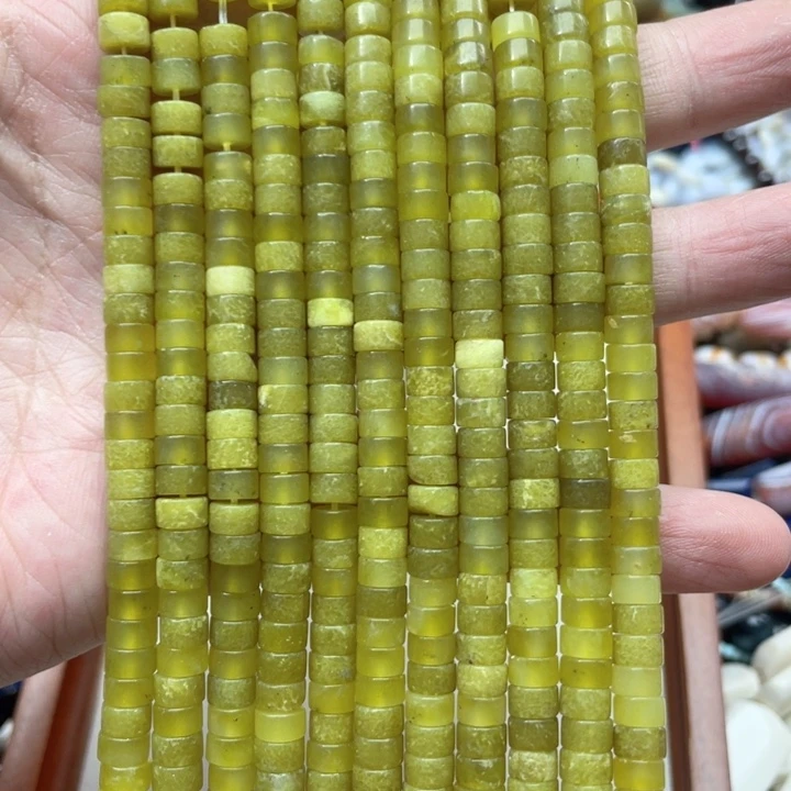 玛瑙/玉髓合金珠宝半成品一条6m岫玉剁珠