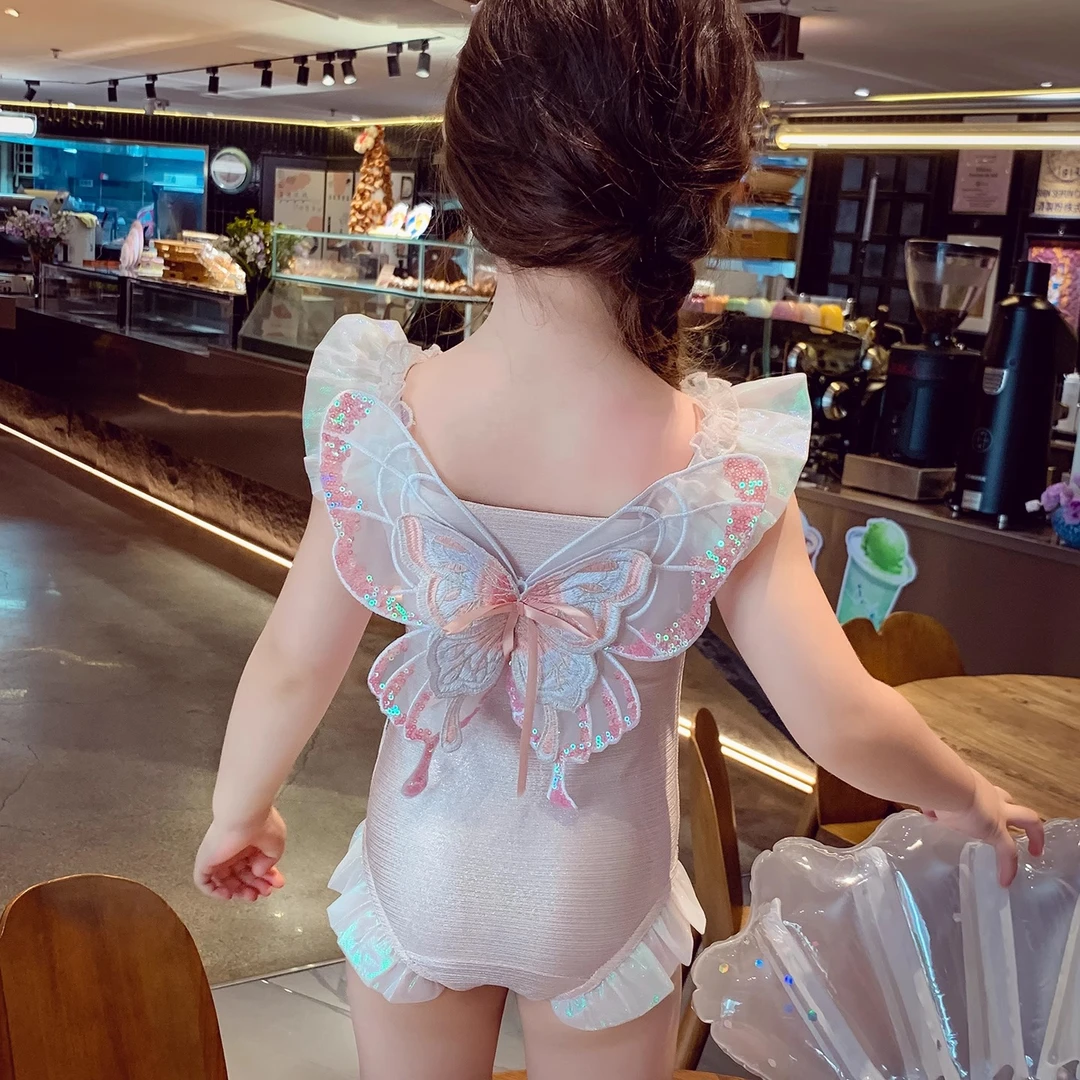 女童连体泳衣夏装2025新款洋气小女孩可爱泳衣儿童美人鱼公主泳装