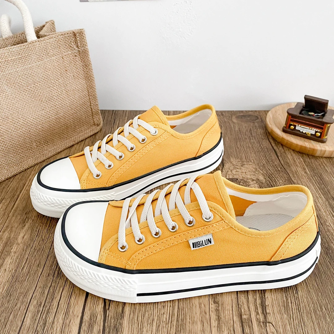 芒果头经典帆布鞋2025夏季新款学生平底低帮小白鞋韩版百搭休闲鞋